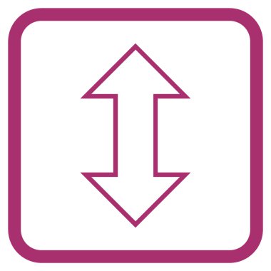 Exchange dikey vektör simgesi bir çerçeve içinde