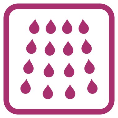 Damla vektör simgesi bir çerçeve içinde