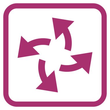 Santrifüj oklar bir çerçeve içinde simge vektör