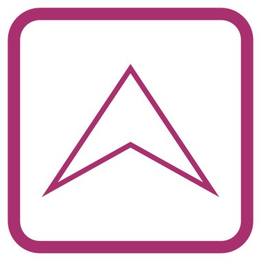 Vektör simgesi bir çerçeve içinde yukarı ok ucu