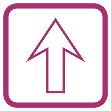 Vektör simgesi bir çerçeve içinde yukarı ok