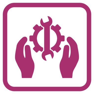 Onarım hizmeti vektör simgesi bir çerçeve içinde