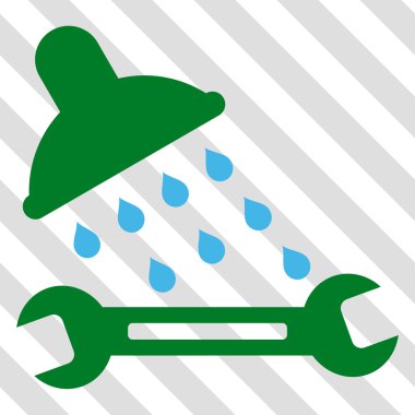 Duş sıhhi tesisat vektör simgesi