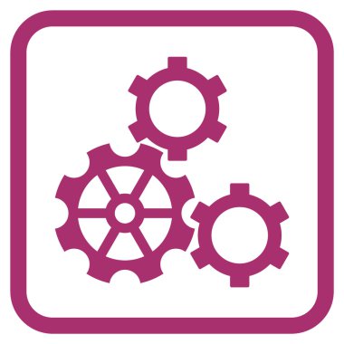 Gears'ı vektör simgesi bir çerçeve içinde