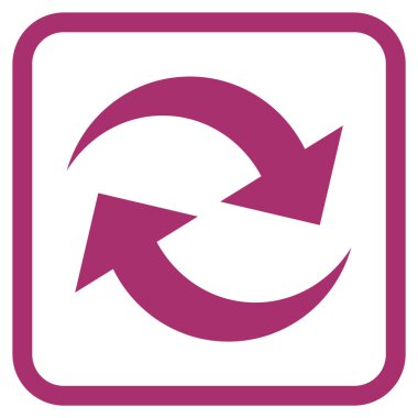 Oklar vektör simgesi bir çerçeve içinde yenileme