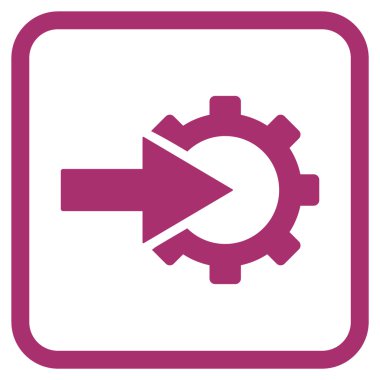 COG Tümleştirme vektör simgesi bir çerçeve içinde