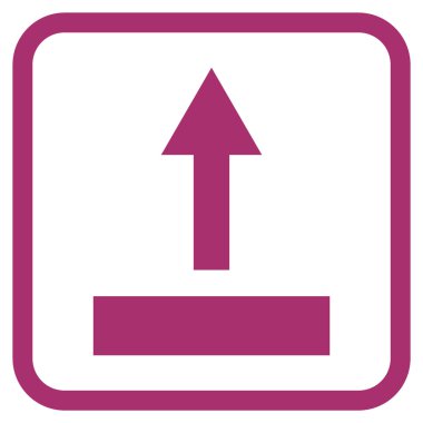 Vektör simgesi bir çerçeve içinde yukarı çekin