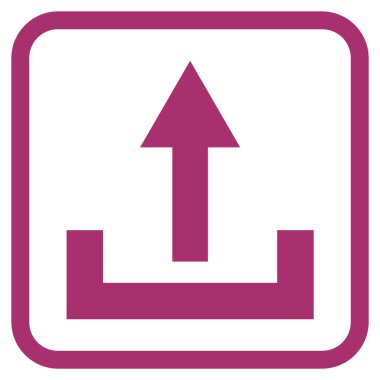 Vektör simgesi bir çerçeve içinde upload