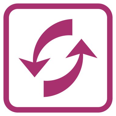 Exchange oklar bir çerçeve içinde simge vektör