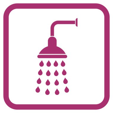 Duş vektör simgesi bir çerçeve içinde