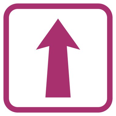 Vektör simgesi bir çerçeve içinde yukarı ok