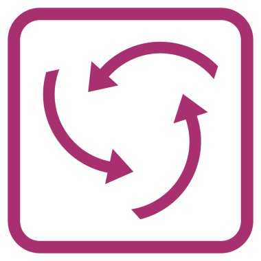 Oklar vektör simgesi bir çerçevede girdap