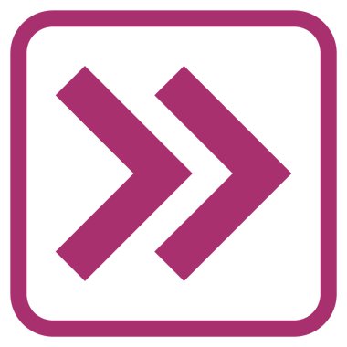 Üst karakter doğru vektör simgesi bir çerçeve içinde