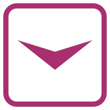 Vektör simgesi bir çerçeve içinde aşağı ok ucu