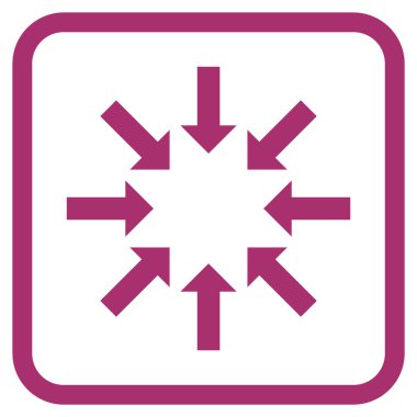 Daraltma okları vektör simgesi bir çerçeve içinde