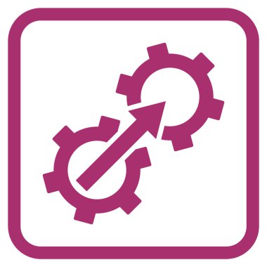 Dişli Tümleştirme vektör simgesi bir çerçeve içinde