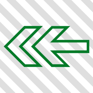 Yön sol vektör simgesi