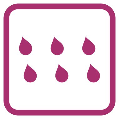 Damla vektör simgesi bir çerçeve içinde