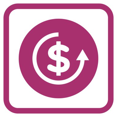 Geri ödeme vektör simgesi bir çerçeve içinde