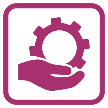 Hizmet vektör simgesi bir çerçeve içinde