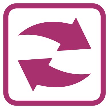 Exchange oklar bir çerçeve içinde simge vektör