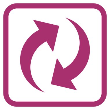 Vektör simgesi bir çerçeve içinde yenileme