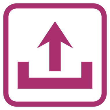 Vektör simgesi bir çerçeve içinde upload