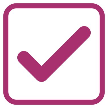 Tamam vektör simgesi bir çerçeve içinde