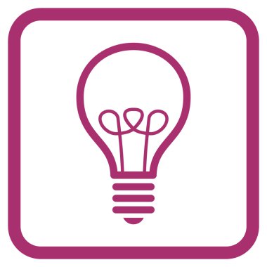 Lamba ampul vektör simgesi bir çerçeve içinde