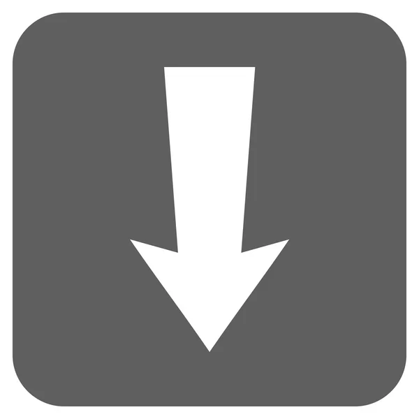 Nyíl lefelé sík négyzet Vector Icon — Stock Vector