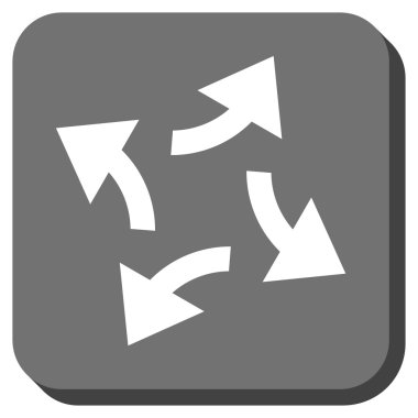 Santrifüj okları yuvarlak kare vektör simgesi