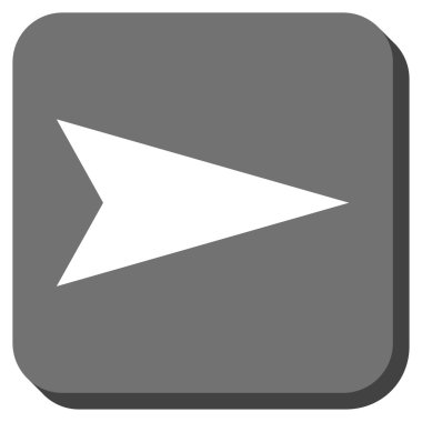 Ok ucu sağ yuvarlak kare vektör simgesi