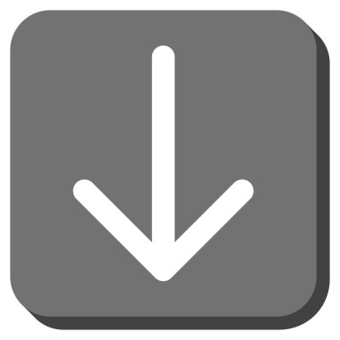 Yuvarlatılmış Kare vektör simgesi aşağı ok