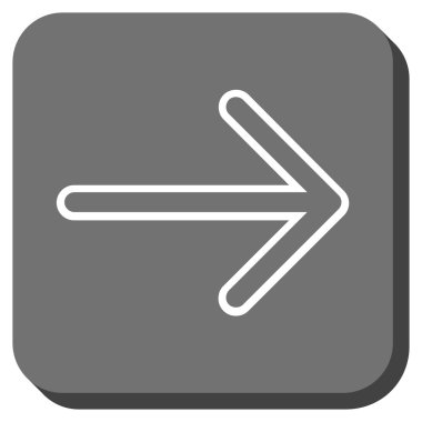 Ok sağ yuvarlak kare vektör simgesi