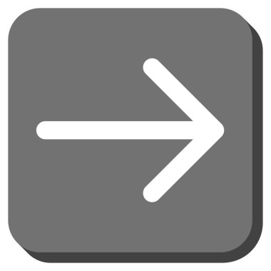 Ok sağ yuvarlak kare vektör simgesi