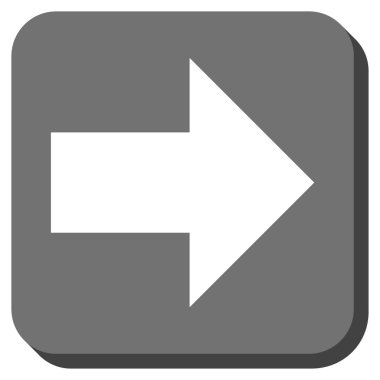 Ok sağ yuvarlak kare vektör simgesi