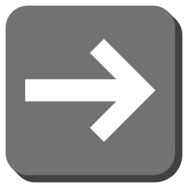 Ok sağ yuvarlak kare vektör simgesi