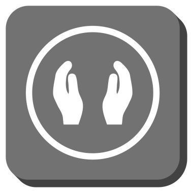 Eller yuvarlatılmış kare vektör simge bakım