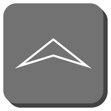 Yuvarlatılmış Kare vektör simge yukarı ok ucu