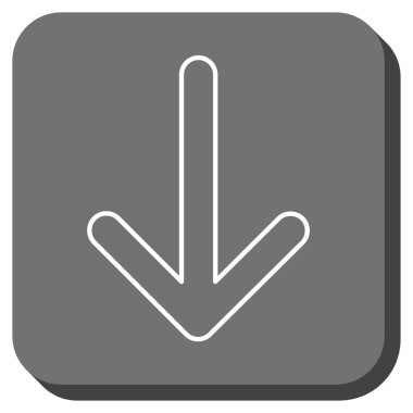 Yuvarlatılmış Kare vektör simgesi aşağı ok