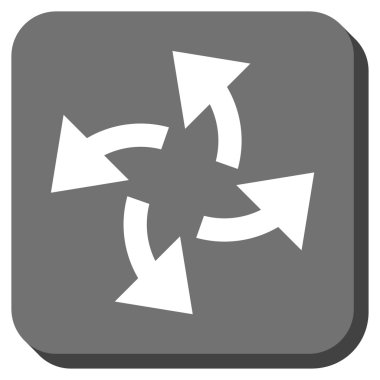 Santrifüj okları yuvarlak kare vektör simgesi