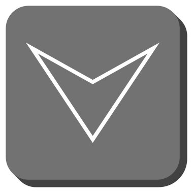 Yuvarlatılmış Kare vektör simgesi aşağı ok ucu