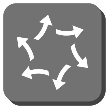 Santrifüj okları yuvarlak kare vektör simgesi