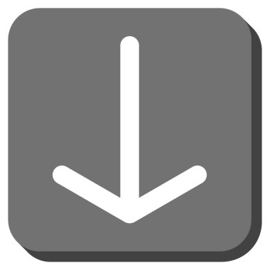 Yuvarlatılmış Kare vektör simgesi aşağı ok