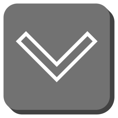 Yuvarlatılmış Kare vektör simgesi aşağı ok ucu