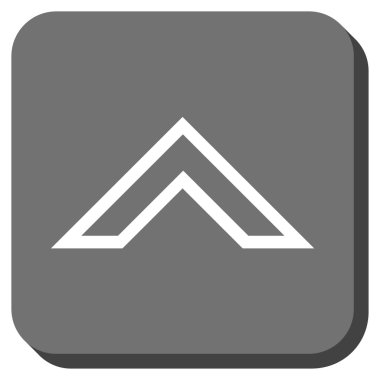 Yuvarlatılmış Kare vektör simge yukarı ok ucu