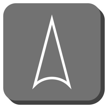 Yuvarlatılmış Kare vektör simge yukarı ok ucu