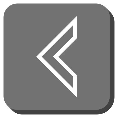 Ok ucu sol yuvarlak kare vektör simgesi