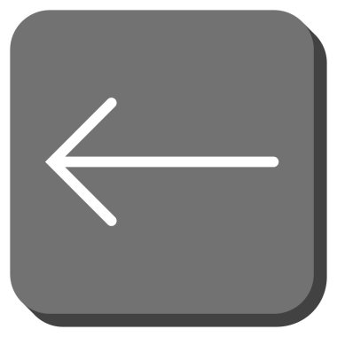 Ok sol yuvarlak kare vektör simgesi