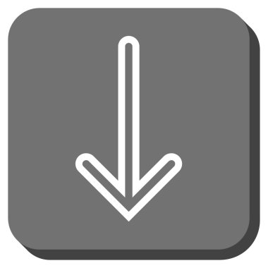 Yuvarlatılmış Kare vektör simgesi aşağı ok